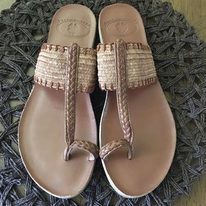 Lucky Brand brown toe loop sandals Size 9.5 A06